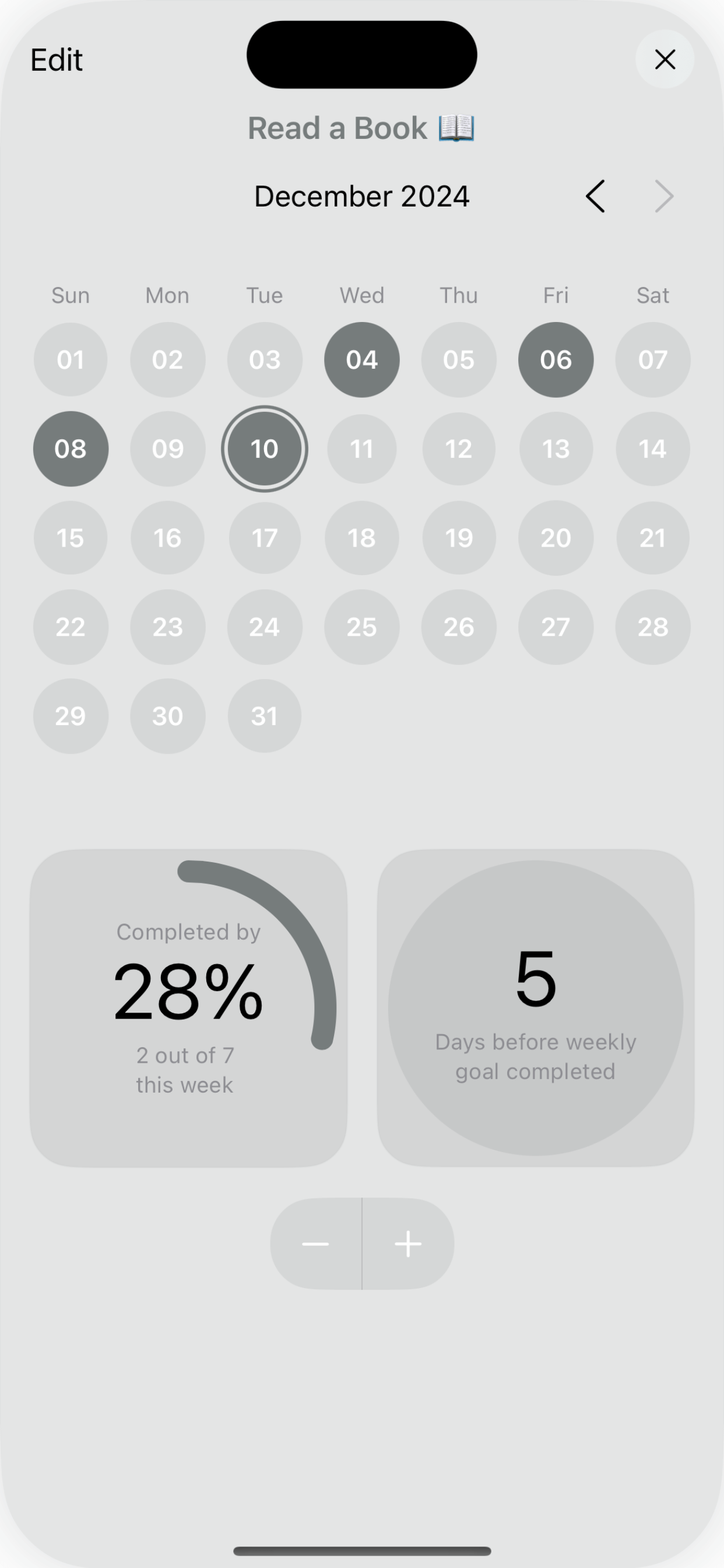 Goal App Screenshot
